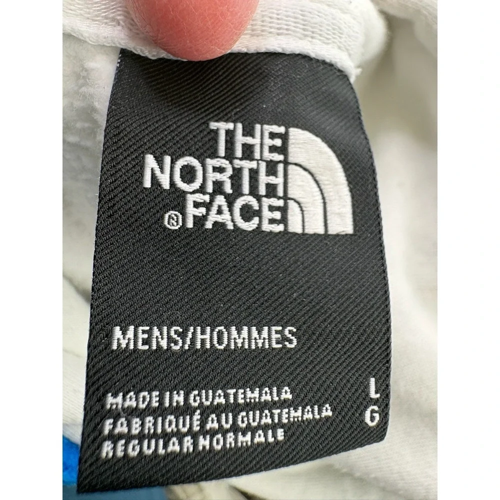 The North Face USA Graphic Hoodie Men's L White Blue Sweatshirt Patriotic